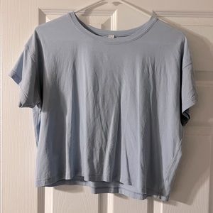 Blue linen cates tee